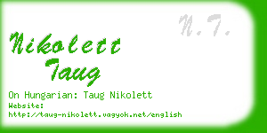 nikolett taug business card